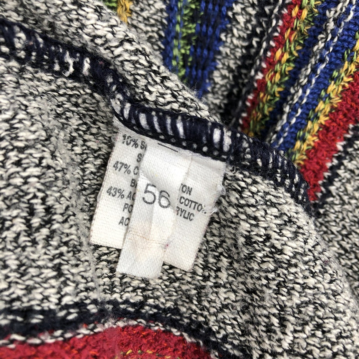 Pierre Monee all-over print 3D knit polo sweater, made in Italy, men's size equivalent to XXXL (oversized). silk red type Vintage Second Hand