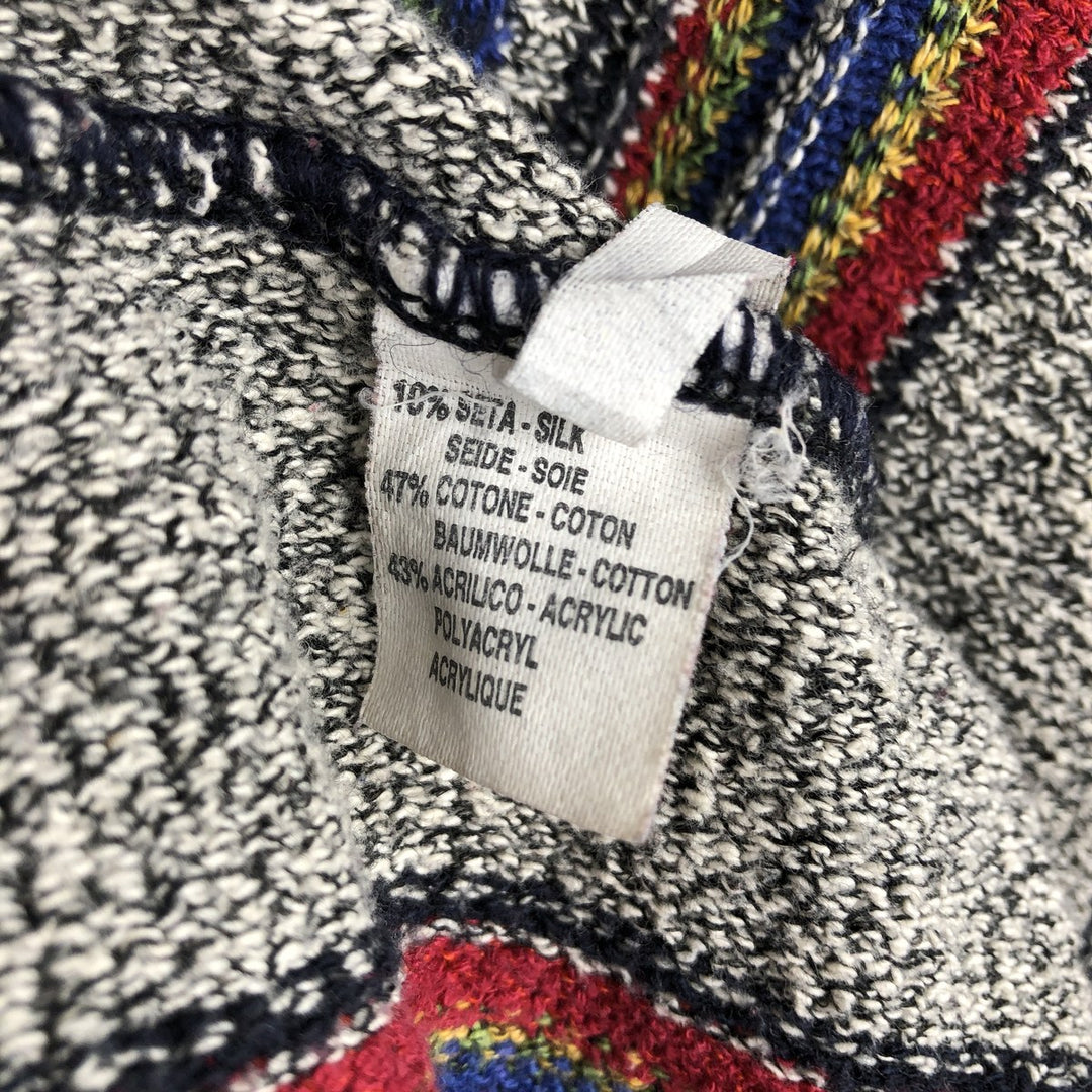 Pierre Monee all-over print 3D knit polo sweater, made in Italy, men's size equivalent to XXXL (oversized). silk red type Vintage Second Hand