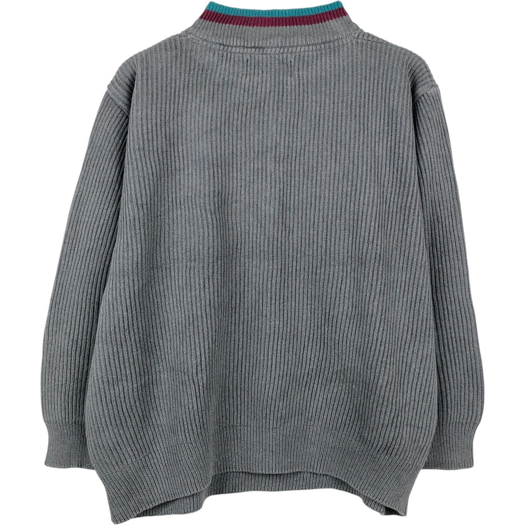 1990'S Eddie Bauer Rib-Knit Cotton Half-Zip Sweater, Men's Size XL (Vintage) unclear gray type Vintage Second Hand