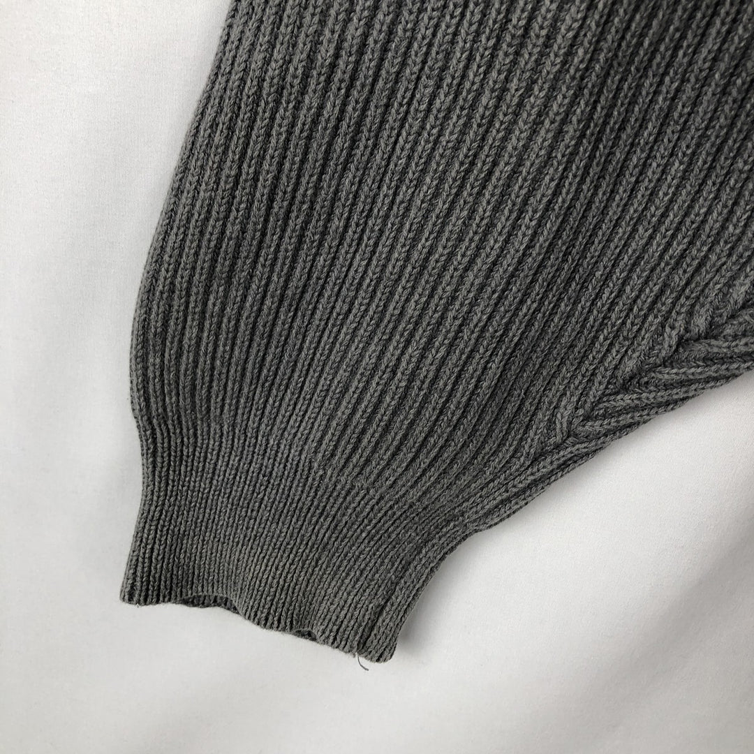 1990'S Eddie Bauer Rib-Knit Cotton Half-Zip Sweater, Men's Size XL (Vintage) unclear gray type Vintage Second Hand