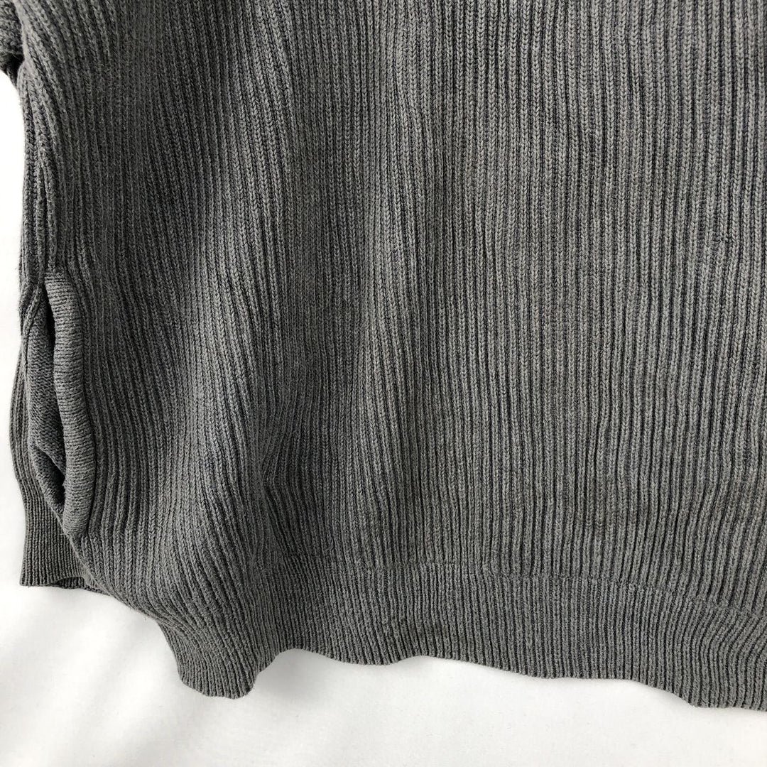 1990'S Eddie Bauer Rib-Knit Cotton Half-Zip Sweater, Men's Size XL (Vintage) unclear gray type Vintage Second Hand