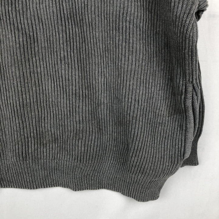 1990'S Eddie Bauer Rib-Knit Cotton Half-Zip Sweater, Men's Size XL (Vintage) unclear gray type Vintage Second Hand