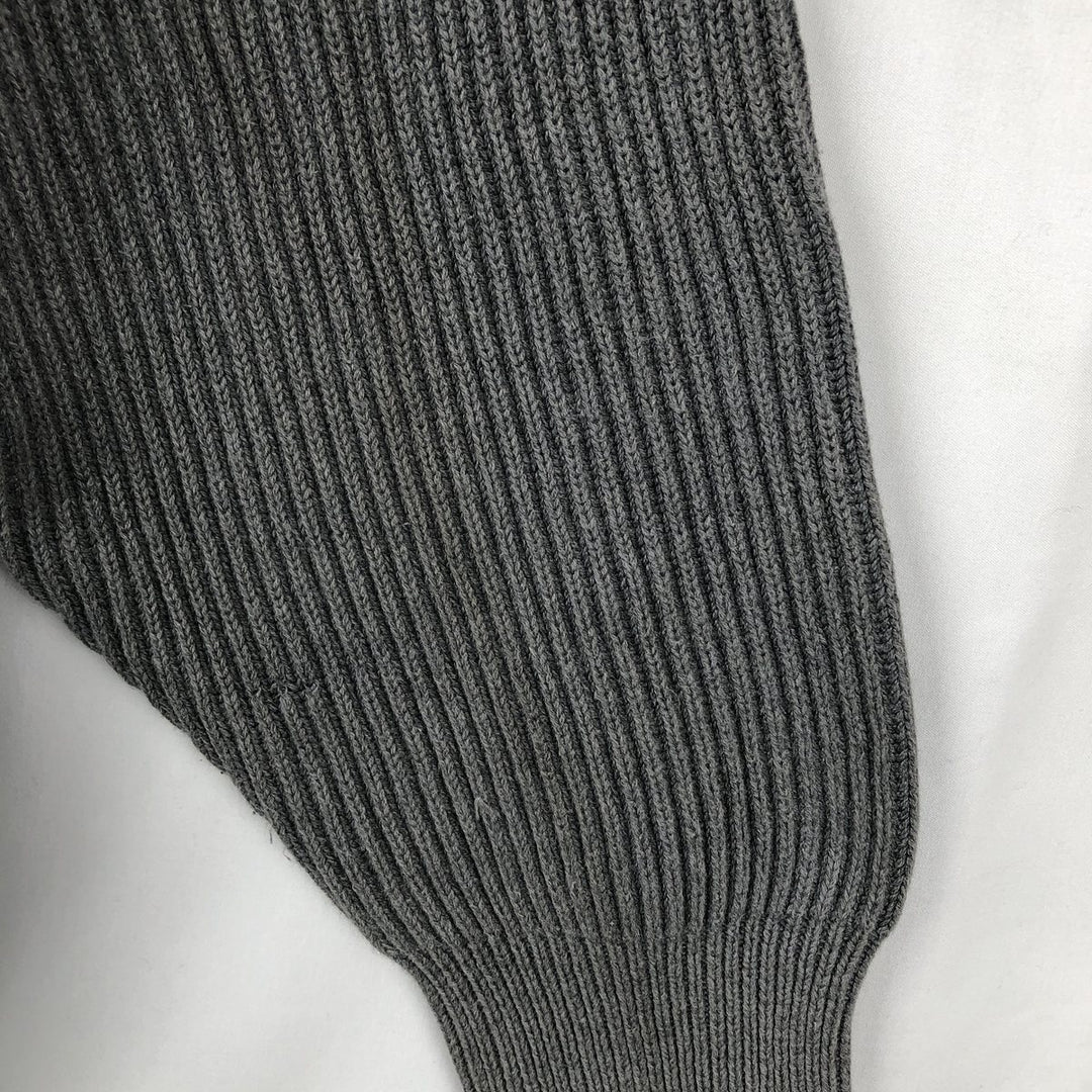1990'S Eddie Bauer Rib-Knit Cotton Half-Zip Sweater, Men's Size XL (Vintage) unclear gray type Vintage Second Hand