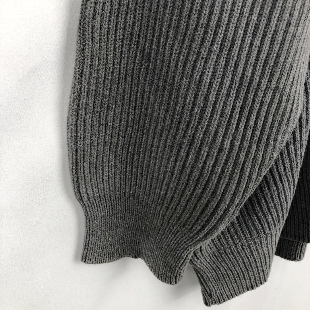 1990'S Eddie Bauer Rib-Knit Cotton Half-Zip Sweater, Men's Size XL (Vintage) unclear gray type Vintage Second Hand