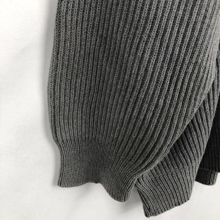 1990'S Eddie Bauer Rib-Knit Cotton Half-Zip Sweater, Men's Size XL (Vintage) unclear gray type Vintage Second Hand