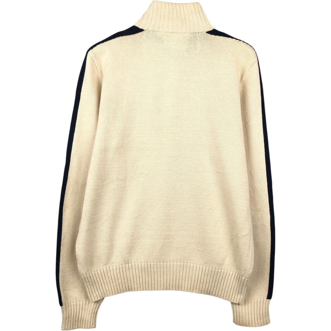 Ralph Lauren POLO by Ralph Lauren Cotton Knit Half Zip Sweater Men's S cotton pale white type Vintage Second Hand