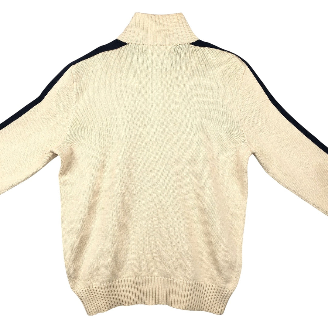 Ralph Lauren POLO by Ralph Lauren Cotton Knit Half Zip Sweater Men's S cotton pale white type Vintage Second Hand