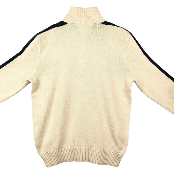 Ralph Lauren POLO by Ralph Lauren Cotton Knit Half Zip Sweater Men's S cotton pale white type Vintage Second Hand