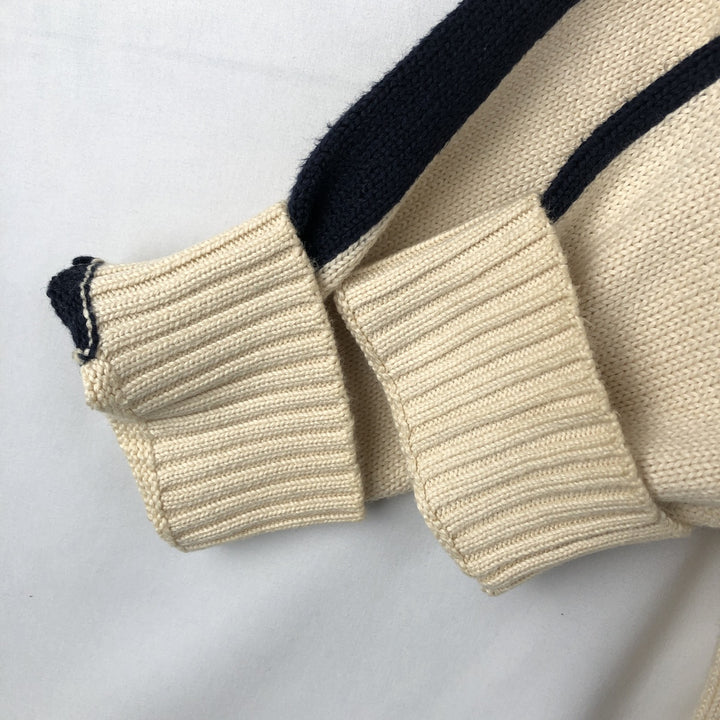 Ralph Lauren POLO by Ralph Lauren Cotton Knit Half Zip Sweater Men's S cotton pale white type Vintage Second Hand