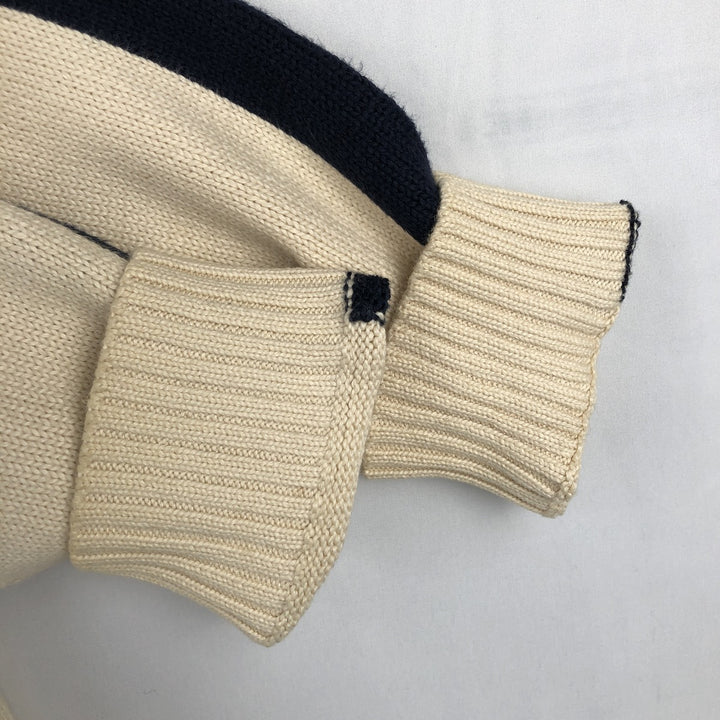 Ralph Lauren POLO by Ralph Lauren Cotton Knit Half Zip Sweater Men's S cotton pale white type Vintage Second Hand