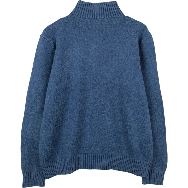 Ralph Lauren POLO by Ralph Lauren Cotton Knit Half Zip Sweater Men's L size cotton blue type Vintage Second Hand