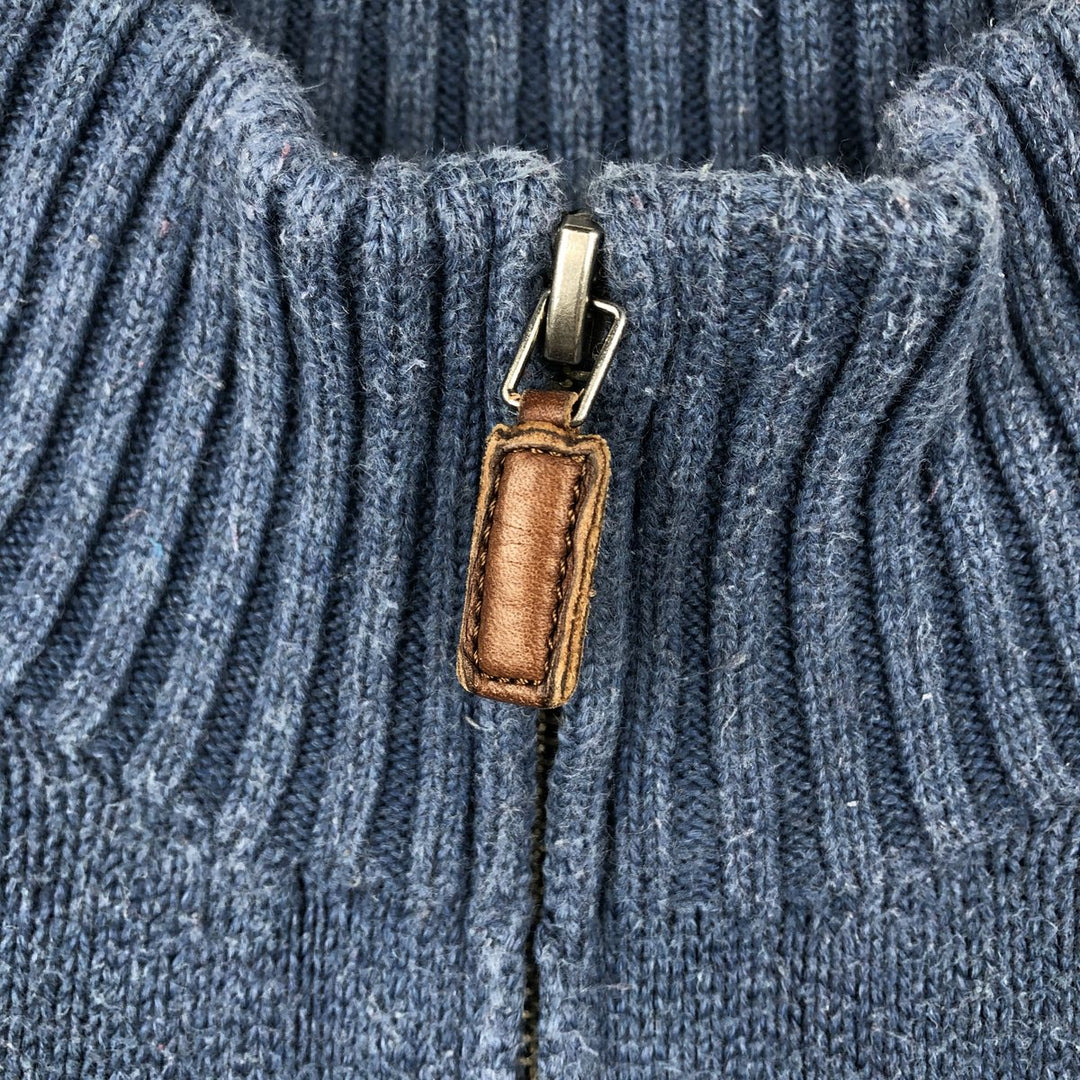 Ralph Lauren POLO by Ralph Lauren Cotton Knit Half Zip Sweater Men's L size cotton blue type Vintage Second Hand