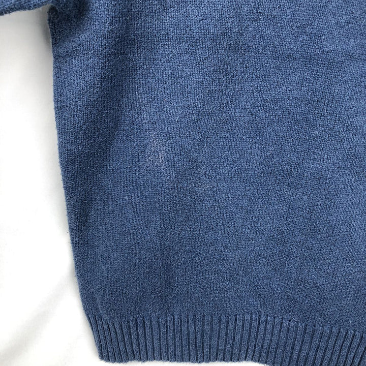 Ralph Lauren POLO by Ralph Lauren Cotton Knit Half Zip Sweater Men's L size cotton blue type Vintage Second Hand