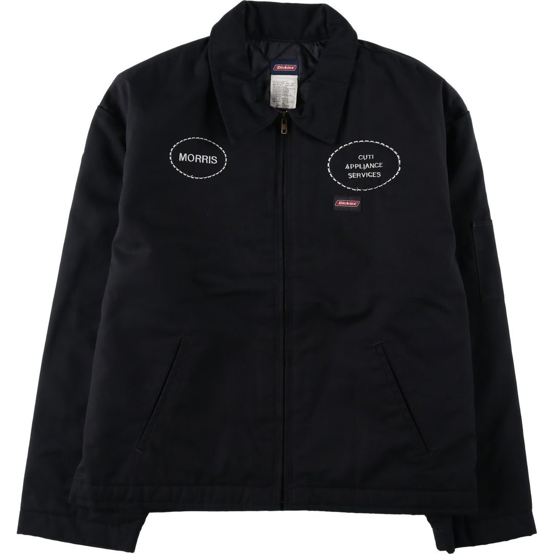 Dickies padded work jacket, men's size XL polyester black type Vintage Second Hand