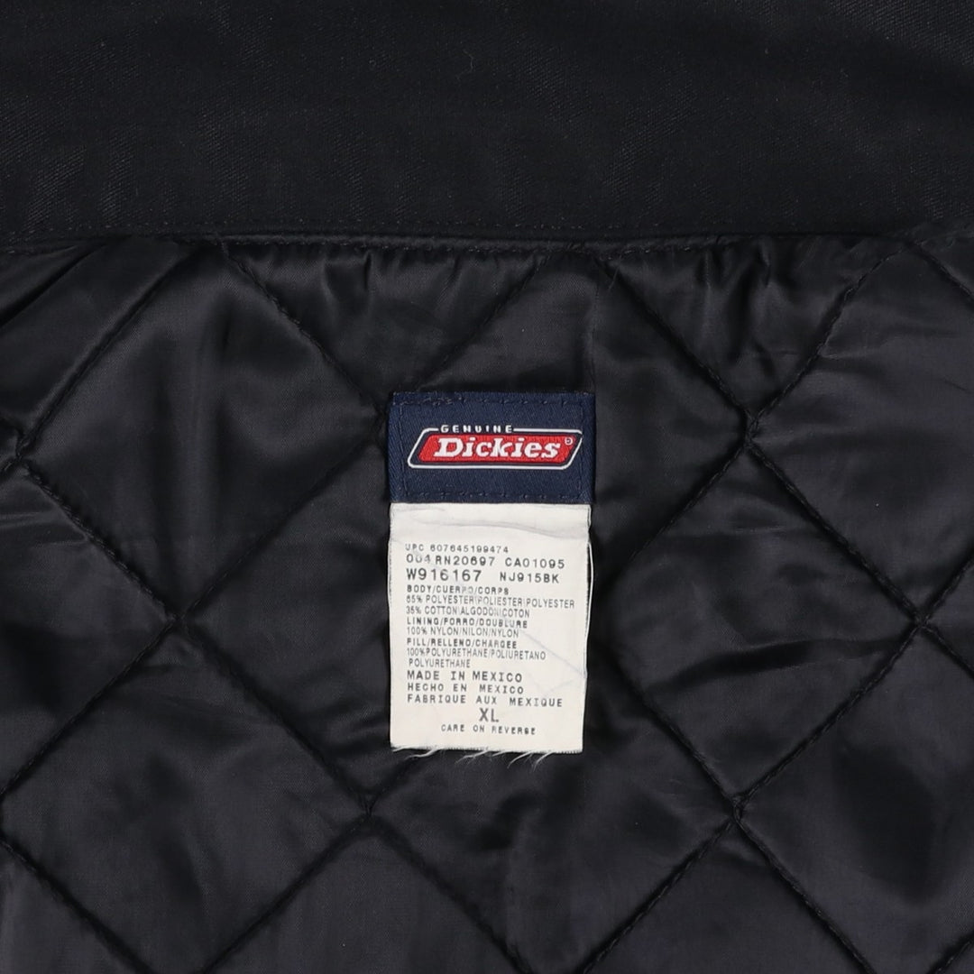 Dickies padded work jacket, men's size XL polyester black type Vintage Second Hand