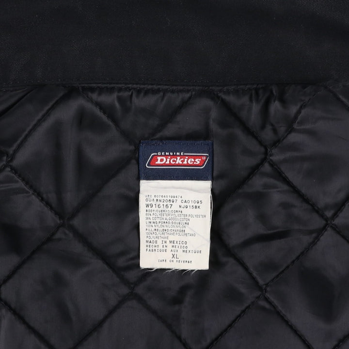 Dickies padded work jacket, men's size XL polyester black type Vintage Second Hand