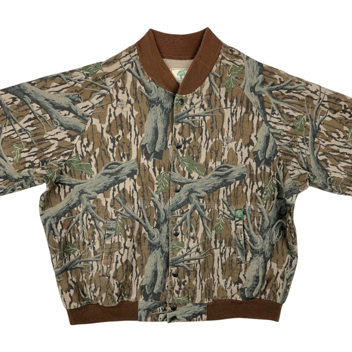 80s-90'S MOSSY OAK Camouflage Pattern Realtree Camo Cotton Blouson, Made in USA, Men's XL equivalent, Vintage cotton Beige type Vintage Second Hand