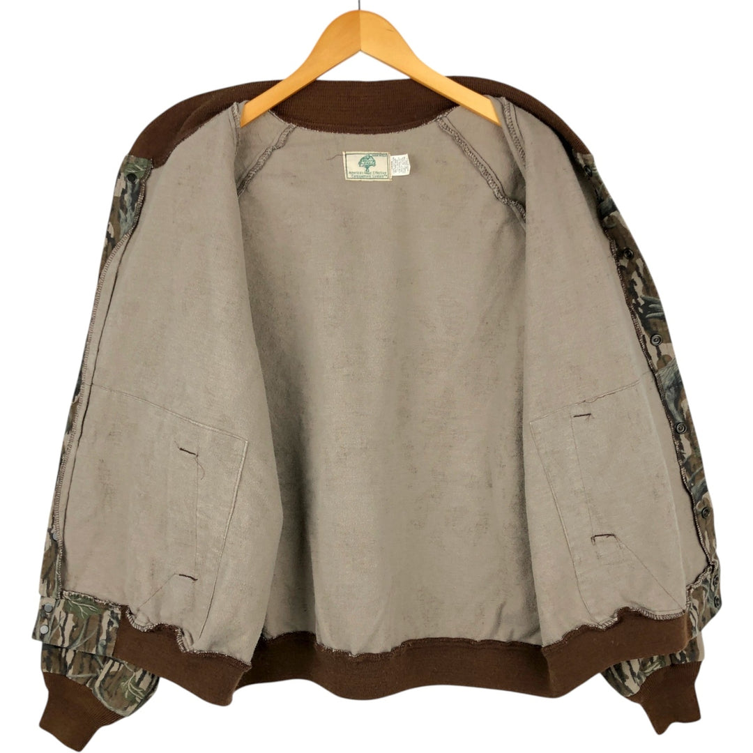80s-90'S MOSSY OAK Camouflage Pattern Realtree Camo Cotton Blouson, Made in USA, Men's XL equivalent, Vintage cotton Beige type Vintage Second Hand