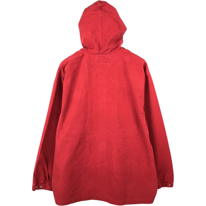 90'S J.Crew Cotton Hoodie, Men's Size L (approx.), Vintage cotton red type Vintage Second Hand