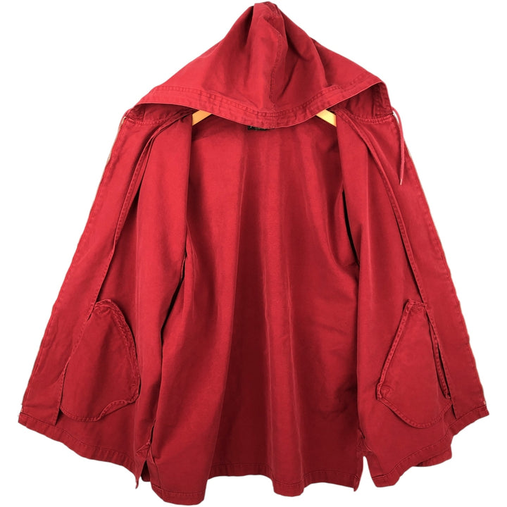 90'S J.Crew Cotton Hoodie, Men's Size L (approx.), Vintage cotton red type Vintage Second Hand