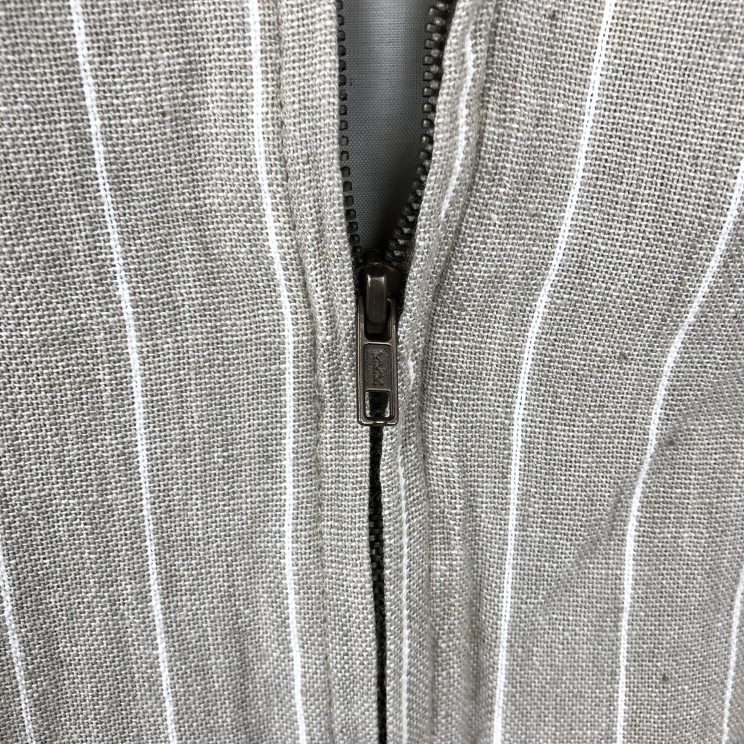90'S ROBERT STOCK Stripe Pattern Cotton Blouson, Men's XL (approx.), Vintage cotton Beige type Vintage Second Hand