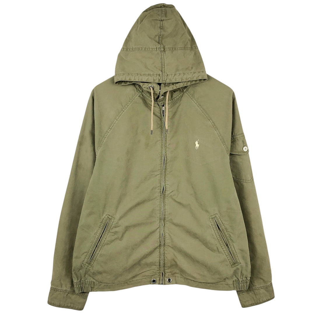 Ralph Lauren POLO RALPH LAUREN cotton hoodie, men's size L cotton Khaki type Vintage Second Hand