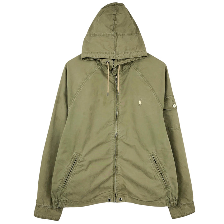 Ralph Lauren POLO RALPH LAUREN cotton hoodie, men's size L cotton Khaki type Vintage Second Hand