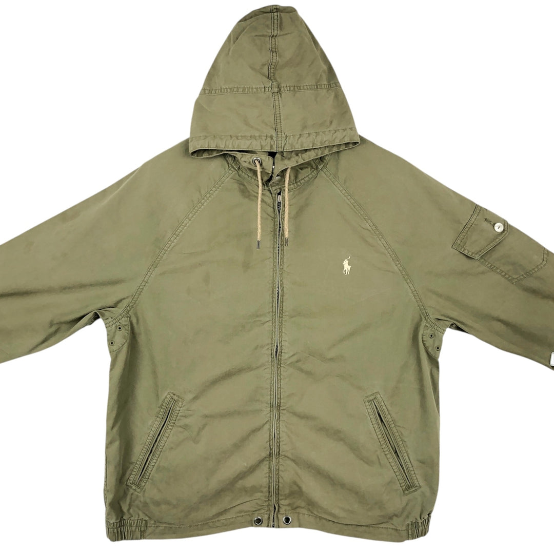 Ralph Lauren POLO RALPH LAUREN cotton hoodie, men's size L cotton Khaki type Vintage Second Hand