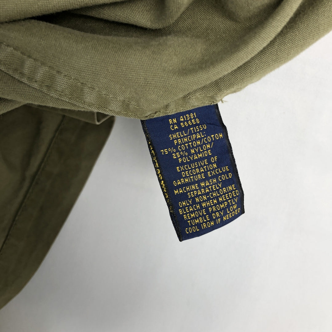 Ralph Lauren POLO RALPH LAUREN cotton hoodie, men's size L cotton Khaki type Vintage Second Hand