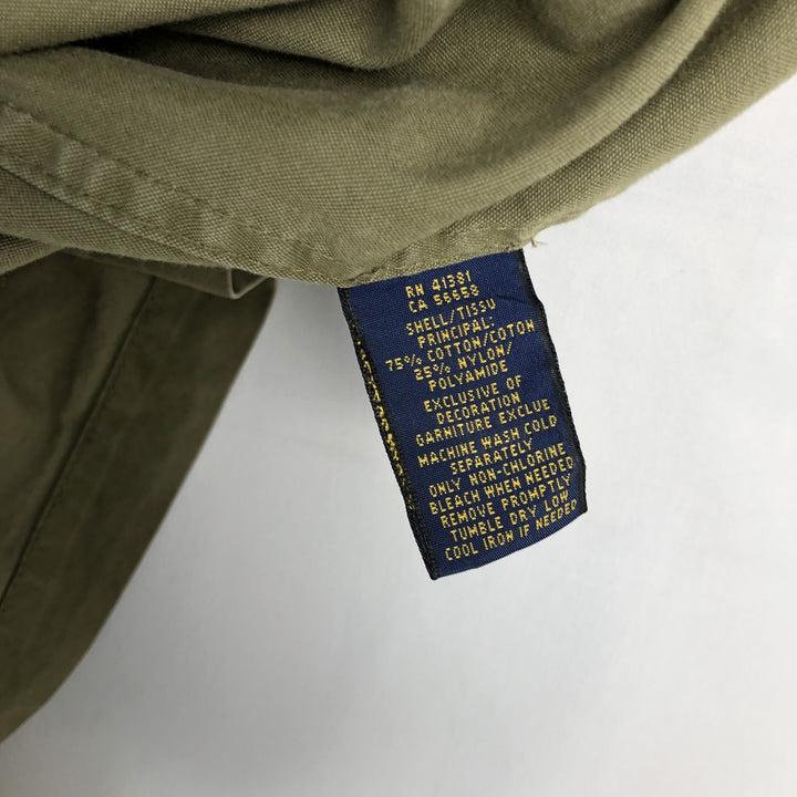 Ralph Lauren POLO RALPH LAUREN cotton hoodie, men's size L cotton Khaki type Vintage Second Hand