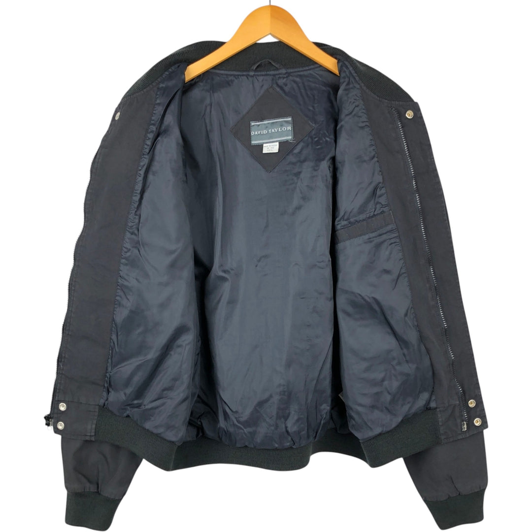 90s-00'S DAVID TAYLOR Derby Jacket Cup Shoulder Jacket, Made in Russia, Men's Size L (approx.) cotton black type Vintage Second Hand