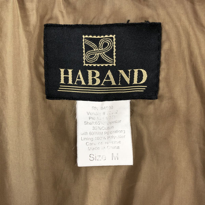 90s~00'S HABAND Derby Jacket Cup Shoulder Jacket Men's M size polyester beige type brown Vintage Second Hand