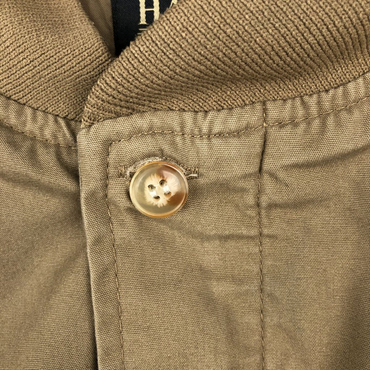90s~00'S HABAND Derby Jacket Cup Shoulder Jacket Men's M size polyester beige type brown Vintage Second Hand