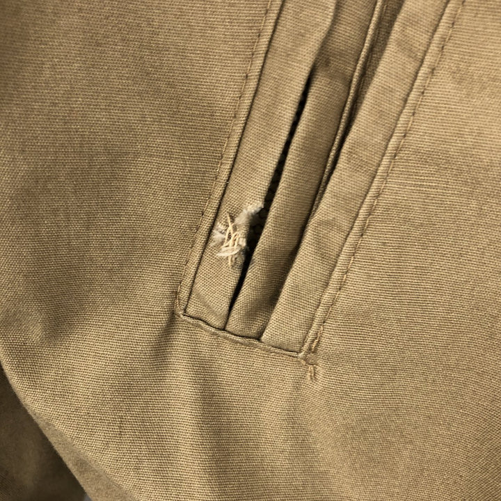 90s~00'S HABAND Derby Jacket Cup Shoulder Jacket Men's M size polyester beige type brown Vintage Second Hand