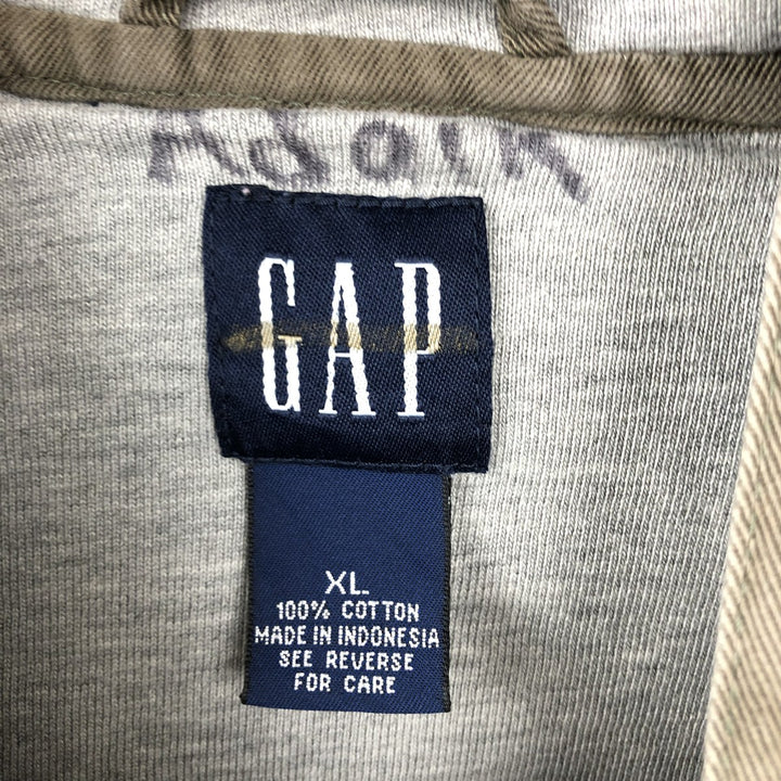 90'S GAP (Old GAP) Hooded Cotton Pullover Anorak Parka, Men's Size XL (Equivalent), Vintage cotton Khaki type Vintage Second Hand