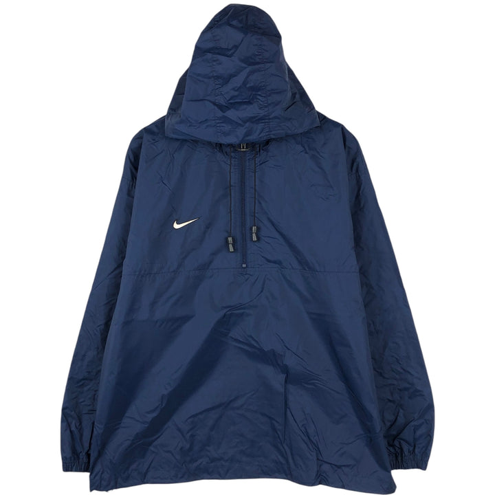 2000'S Nike Team Hooded Half-Zip Nylon Pullover, Men's Size L (approx.) Nylon navy blue type Vintage Second Hand