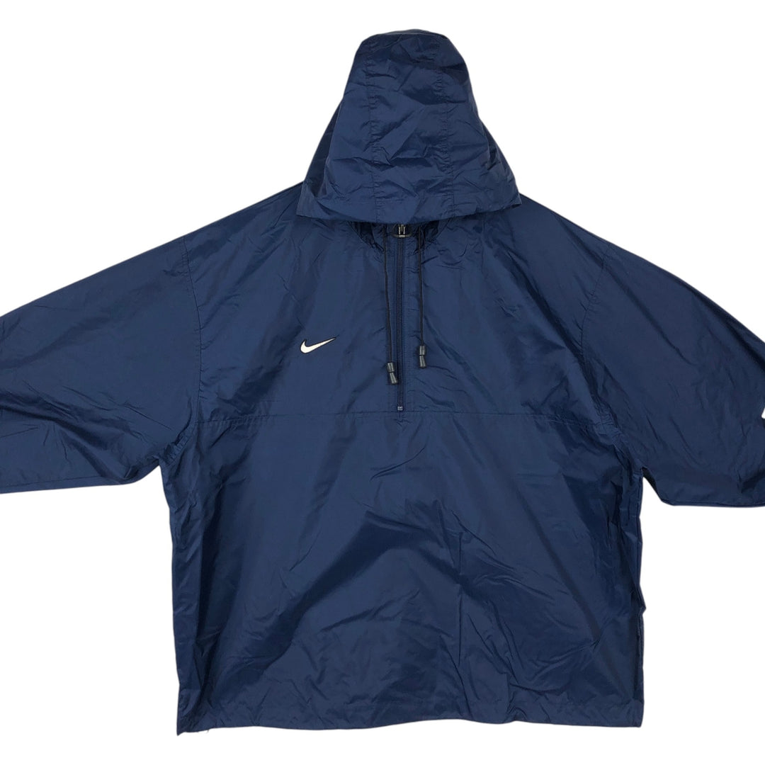 2000'S Nike Team Hooded Half-Zip Nylon Pullover, Men's Size L (approx.) Nylon navy blue type Vintage Second Hand