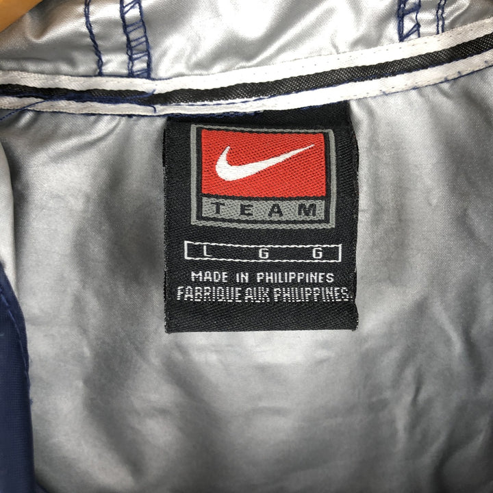 2000'S Nike Team Hooded Half-Zip Nylon Pullover, Men's Size L (approx.) Nylon navy blue type Vintage Second Hand