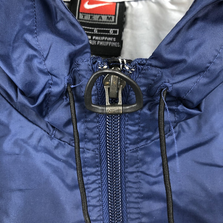2000'S Nike Team Hooded Half-Zip Nylon Pullover, Men's Size L (approx.) Nylon navy blue type Vintage Second Hand