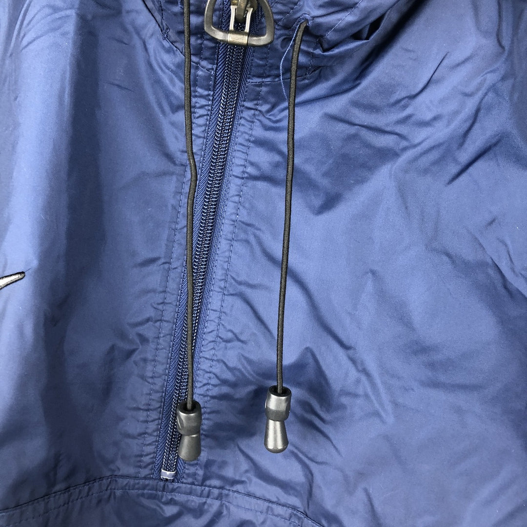 2000'S Nike Team Hooded Half-Zip Nylon Pullover, Men's Size L (approx.) Nylon navy blue type Vintage Second Hand