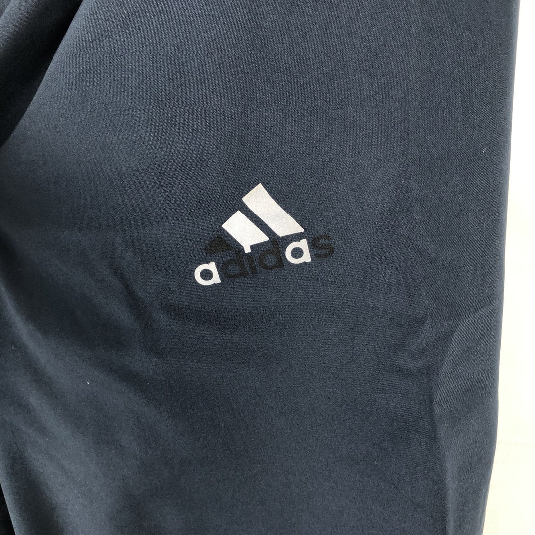 2000'S Adidas windbreaker with reflectors, men's size XL (approx.) polyester navy blue type Vintage Second Hand