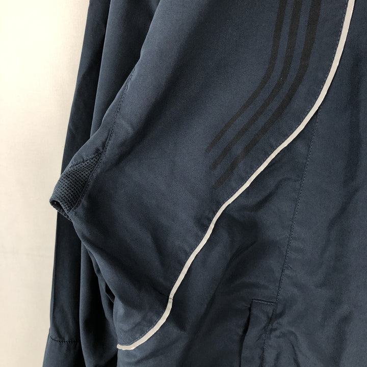 2000'S Adidas windbreaker with reflectors, men's size XL (approx.) polyester navy blue type Vintage Second Hand