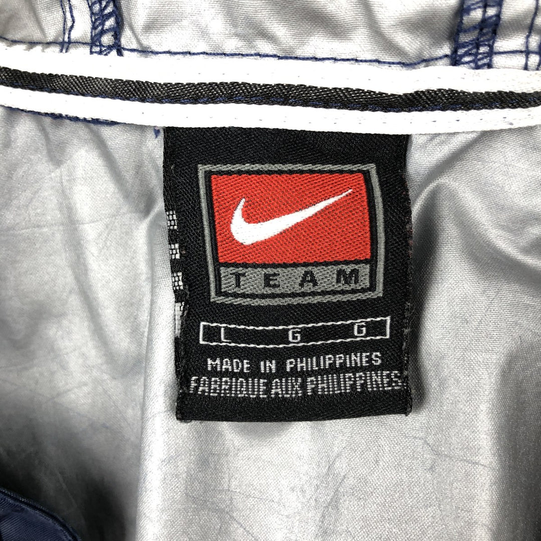 2000'S Nike Team Hooded Half-Zip Nylon Pullover, Men's Size L (approx.) Nylon navy blue type Vintage Second Hand