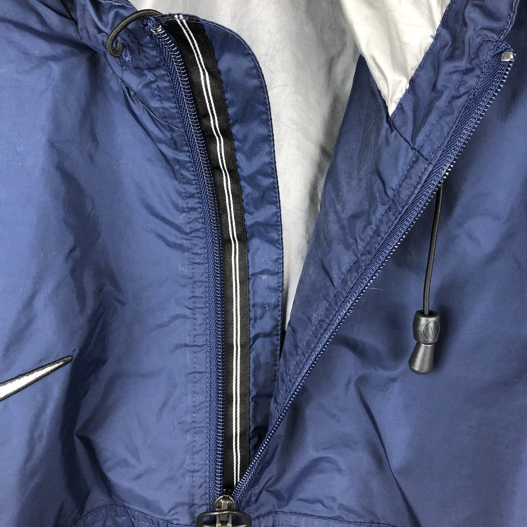 2000'S Nike Team Hooded Half-Zip Nylon Pullover, Men's Size L (approx.) Nylon navy blue type Vintage Second Hand