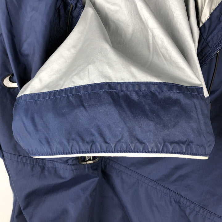 2000'S Nike Team Hooded Half-Zip Nylon Pullover, Men's Size L (approx.) Nylon navy blue type Vintage Second Hand