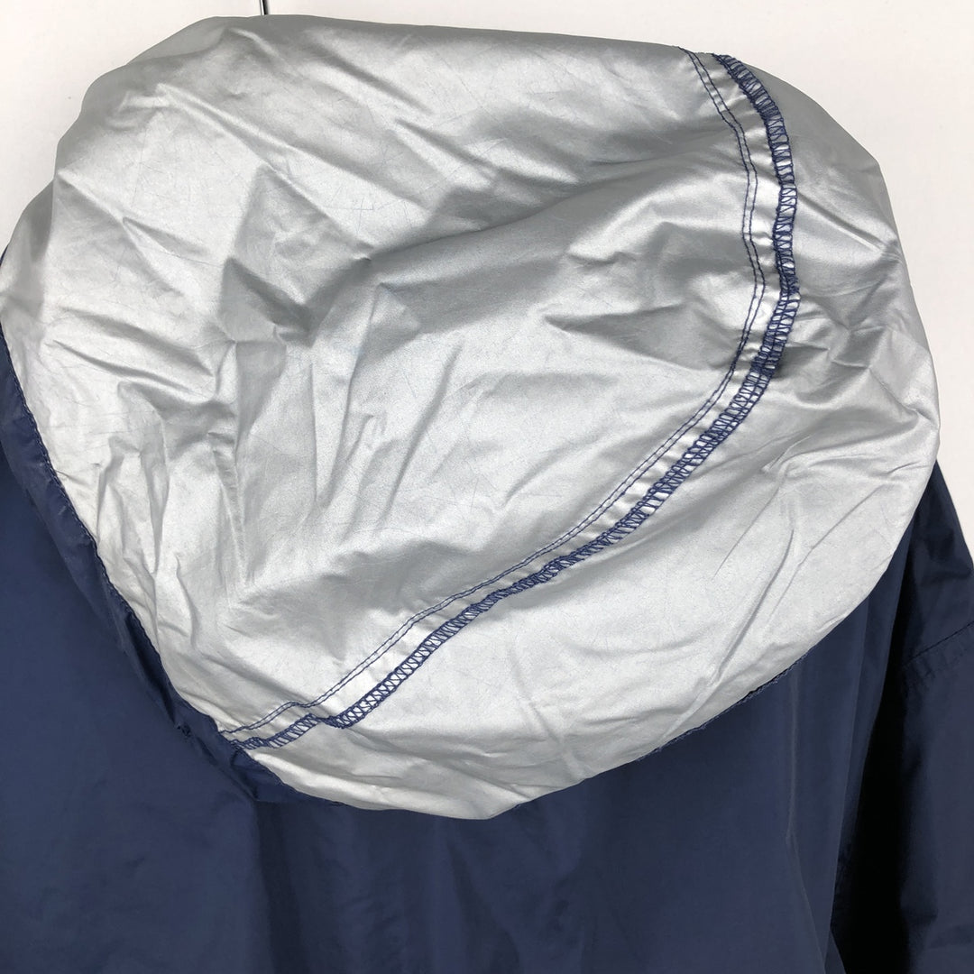 2000'S Nike Team Hooded Half-Zip Nylon Pullover, Men's Size L (approx.) Nylon navy blue type Vintage Second Hand