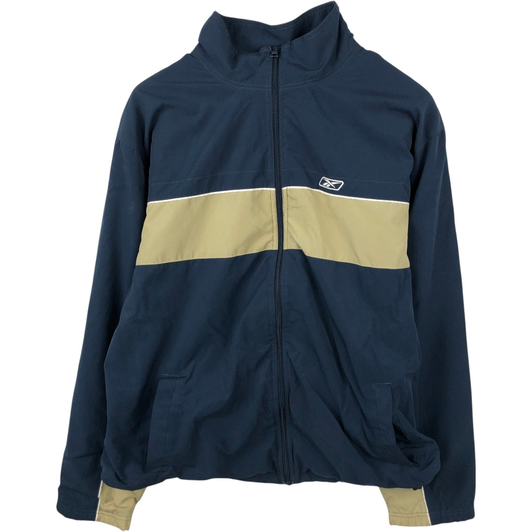 Reebok Windbreaker Men's Size L polyester navy blue type Vintage Second Hand