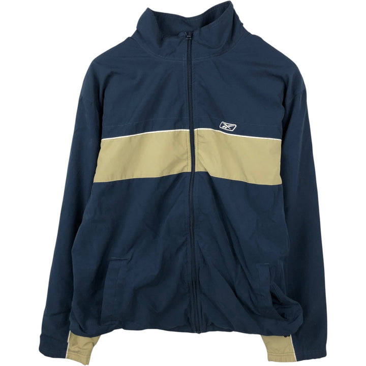 Reebok Windbreaker Men's Size L polyester navy blue type Vintage Second Hand