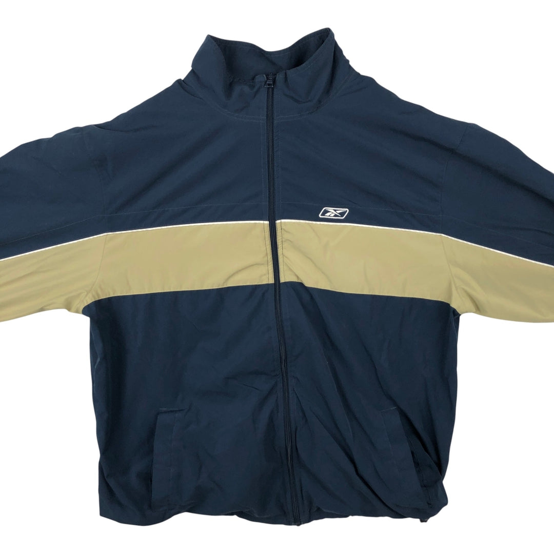 Reebok Windbreaker Men's Size L polyester navy blue type Vintage Second Hand