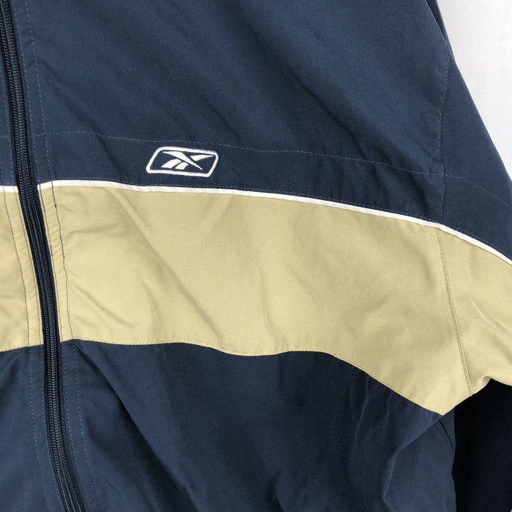 Reebok Windbreaker Men's Size L polyester navy blue type Vintage Second Hand